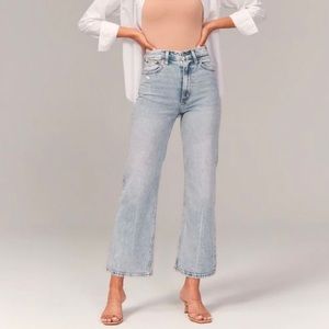 Abercrombie & Fitch The Crop Wide Leg Ultra High Rise Jeans